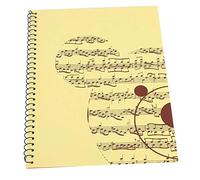 Bnineteenteam 50 páginas de partituras en cuaderno de música manuscrito de música papel de cartas papel de música manuscrito, papel de personal(oso amarillo) accesorios para juegos