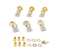 Bnineteenteam 6 Clavijas de Afinación de Guitarra, Afinadores Dorados de Aleación de Zinc, Engranaje Cerrado Estable para Mantenimiento y Reparación de Guitarra Acústica