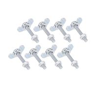 Bnineteenteam 8 Tuercas Roscadas M8 X 60 L con Doble Lengüeta, Hierro Galvanizado de Alta Resistencia, Capacidad de Carga de 6000 Libras, con Diseño Seguro Roscado, para Camioneta, Remolque, (Silver)