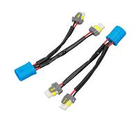 Bnineteenteam Adaptador de Arnés de Cableado para Faros Delanteros de 2 Piezas, Conector Divisor 9007 Macho a 9005 9006 Hembra con Núcleo de Cobre de Alto Grado, para Enchufe de Cable de