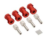 Bnineteenteam Adaptador de Cubo de Transmisión Hexagonal de Extensión de Rueda, Piezas de Aleación de Aluminio de 20 Mm para Autos y Camiones RC Drift (Rojo)