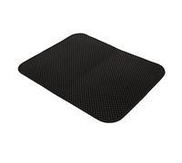 Bnineteenteam Alfombrilla para para Gatos, Almohadilla para Atrapar de Material EVA con Diseño a Prueba de Orina para Protección de la Entrada del Inodoro para Gatos (Black)