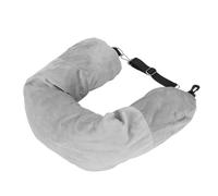 Bnineteenteam Almohada de Viaje Ergonómica en Forma de U con Comodidad de Lujos de Lujo Ultra Suave, Diseño de Ahorro de Espacio y de Espacio, Opciones de Confort Personalizadas, Esencial (GREY)