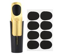 Bnineteenteam Almohadillas para Boquilla de Saxofón, Parche de Goma para Saxofón Alto y Soprano, Paquete de 8 Protectores Dentales con 0,3 Mm, 0,5 Mm, 0,8 de Grosor para Principiantes (0,)