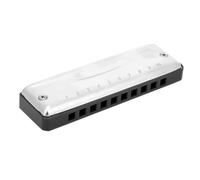 Bnineteenteam Armónica, Armónica de Blues con Llave C de 10 Orificios de Acero Inoxidable para Principiantes y Estudiantes, Instrumento Musical Portátil con Estuche de Transporte (BLACK)