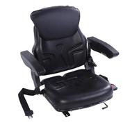 Bnineteenteam Asiento Universal para Carretilla Elevadora, Respaldo Ajustable, Reposabrazos, Reposacabezas, Cinturón de Seguridad, con Diseño Ergonómico, Inclinación de 30 a 180 Grados, para