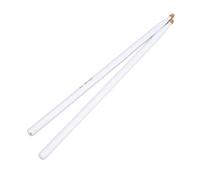 Bnineteenteam Baquetas de Batería, Baquetas de Práctica de Madera de Arce con Peso Equilibrado y Diseño Ergonómico para Principiantes y Adultos (WHITE)