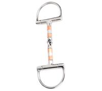 Bnineteenteam bit Snaffle, bit de Caballo de Acero Inoxidable con Rodillos de Cobre, Boquilla de 5 Pulgadas para Entrenar y Montar