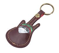 Bnineteenteam Bolsa para Púas de Guitarra, Púa de Guitarra, Bolsa para Púas de Guitarra de Latón y Cuero Portátil, Soporte para Funda, Incluye Accesorios para Púas (Brown)
