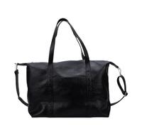 Bnineteenteam Bolso de Hombro, Cuero de PU de Gran Capacidad, Bolso de Viaje con Correa Ajustable para Mujeres de Compras y Trabajo (BLACK)