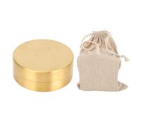 Bnineteenteam Caja de Almacenamiento de Joyas de Latón, Recipiente Redondo Sellado, Prueba de Polvo a Prueba de Humedad Portátil para Uso Al Aire (XL)