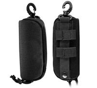 Bnineteenteam Caja de Gafas de Sol portátil táctica MOLLE Funda Protectora a Prueba de Golpes Estuche portátil de Nylon con Clip Bolsillo Gafas (Black)