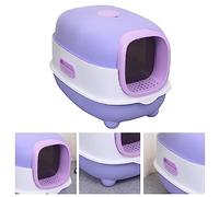 Bnineteenteam Caja de para Gatos, Extra Grande, Completamente Cerrada con Control de Olores, Espacioso Inodoro para Gatos Pequeños de Interior