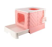 Bnineteenteam Caja de para Gatos, Plástico, Diseño Semicerrado de Gran Espacio, Cajón Desmontable para una Fácil Limpieza, Suministros para Gatos de Interior (#3)