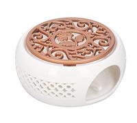 Bnineteenteam Calentador de Tetera de Cerámica con Almohadilla de Metal, Diseño Hueco para Uso Doméstico y de Oficina, Mantiene el té y el café Calientes, Ideal para Cafeterías Escritorios