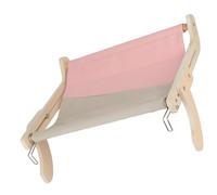 Bnineteenteam Cama Tipo Hamaca para Gatos, Estructura de Madera, Lino de Algodón Transpirable, para Uso en Interiores y Exteriores, Diseño de Gran Espacio para Gatos y Animales Pequeños (Talla única)