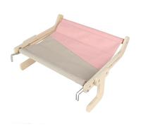 Bnineteenteam Cama Tipo Hamaca para Gatos, Estructura de Madera, Lino de Algodón Transpirable, para Uso en Interiores y Exteriores, Diseño de Gran Espacio para Gatos y Animales Pequeños (Talla única)