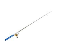 Bnineteenteam Caña de Pescar Tipo Pluma, Mini Caña Telescópica Portátil, Aleación de Aluminio, Carrete Compacto para Baitcasting, Combo de 8,1 Pulgadas para Pesca de Viaje (Blue)