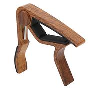 Bnineteenteam Cejilla para Guitarra, Abrazadera para Guitarra de Aleación de Aluminio con Diseño Ergonómico, Fácil de Usar para Eléctrica Acústica, Ukelele, bajo, Violín, Banjo (Grano de madera