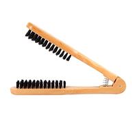 Bnineteenteam Cepillo Alisador de Pelo, de Madera, Diseño de Doble Cepillo, Alisa el Cabello, Adecuado para Todo Tipo de Cabello