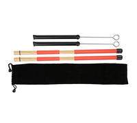 Bnineteenteam Cepillos de Tambor, Juego de Cepillos de Alambre de Metal para Jazz con Bolsa de Terciopelo, Accesorios de Tambor Retráctiles Suaves para Instrumentos de Percusión (cepillo de