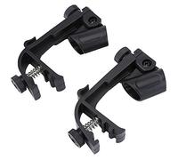 Bnineteenteam Clip de Montaje de Abrazadera de Tambor de micrófono, 2 Piezas Nuevo Micrófono Ajustable portátil Soporte de Abrazadera a Prueba de Golpes (Negro) Accesorios de Juego