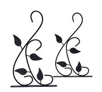 Bnineteenteam Colgadores de Plantas para Exteriores, Soportes de Hierro para Colgar Cestas de Flores y Comederos para Pájaros, Fácil de Instalar con Tornillos de Montaje, Perfectos para Jardines y