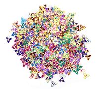 Bnineteenteam Confeti, Lentejuelas con Purpurina en Forma de Flor, Material de PVC Ecológico, 60 G para Decoración de Bodas y Embalaje de Regalos (Flor triangular de 1,5 cm.)