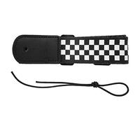 Bnineteenteam Correa de Hombro de Guitarra, patrón de Cuadrados en y Negro Accesorio de Correa de Hombro de Guitarra Ajustable para Instrumentos Musicales de 4 Cuerdas de Ukelele