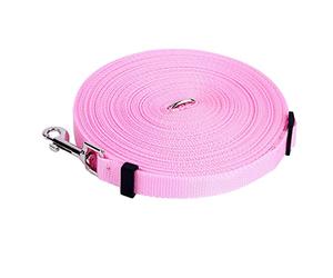 Bnineteenteam Correa Larga para Perros, Correa de Entrenamiento Ajustable para Perros Grandes, PP Ligero con Hebilla de Metal para Actividades Al Aire Libre y Natación (Pink)