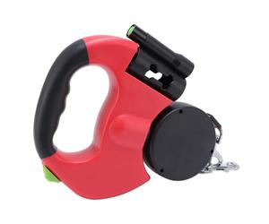 Bnineteenteam Correa Retráctil Automática para Mascotas, Agarre Cómodo, Diseño de Doble, Luz LED, Ideal para Perros Pequeños y Medianos (Rojo)