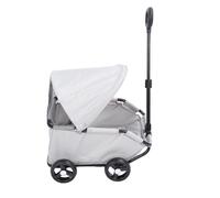 Bnineteenteam Corredor de Mascotas Plegable con Dosel, 3 Pasos Plegable 4 Ruedas Versátil Varial de Mascotas, Carrito de Carreras para Perros Pequeños Gatos (Grey)