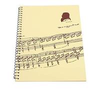 Bnineteenteam Cuaderno de música, 5 páginas manuscrito Hoja de música amarilla Papel de Escritura for músicos compositores estudiantes práctica composición ensayos