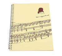 Bnineteenteam Cuaderno de música, 50 páginas manuscrito Hoja de música amarilla Papel de Escritura for músicos compositores estudiantes práctica composición ensayos