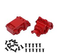 Bnineteenteam Cubierta de la Caja de Engranajes RC Case de Transmisión de Metal Carcasa Diferencial de Acero para WLTOYS 144001 124016 124017 124018 124019 con Color Rojo