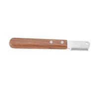 Bnineteenteam Cuchillo para Caca, Herramienta de Aseo para Mascotas de Acero Inoxidable con de Madera para Perros y Gatos, Reduce la Pérdida de Cabello y Limpia la Capa Inferior en Sesiones de Aseo