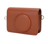 Bnineteenteam de Cámara de Cuero PU, Caja Protectora de 2 en 1 Cámara e Impresora para MS200, Diseño de Moda, con Correa para Hombro, Anti -caída (Brown)