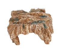 Bnineteenteam Escondite para Acuario, Resina Natural, Cueva para Pecera con Colina Realista, para Alimentación y Refugio de Orugas, 15 X 11 X 9 Cm