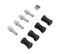 Bnineteenteam Extensores de Bujes Hexagonales de Rueda de 20 Mm, Reemplazo de Buje Hexagonal RC de Latón, Diseño Mejorado para Orugas SCX10 1/10, Ajuste Preciso para Aventuras Todoterreno (Black)