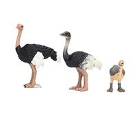 Bnineteenteam Figuritas de Avestruz, Juguete de Animales, Plástico Realista, Animales Salvajes Simulados, Artesanías Exquisitas de Avestruz, Figuritas de para Colección, Regalo de Cumpleaños