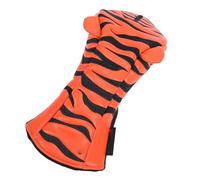 Bnineteenteam Funda para Cabeza de Palo de Golf de Madera, Piel Sintética Impermeable con Forro de Felpa, Diseño de Tigre de Dibujos Animados para Protección del Palo en Campo de Golf (No.3 5)