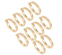 Bnineteenteam Hallazgos para Hacer Joyas, Colgantes Redondos de Aleación con 10 Piezas de Marco Hueco en Blanco para Bricolaje, Collar, Pulsera, Llavero, Proyectos Artesanales (KC oro)