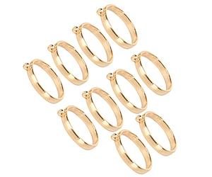 Bnineteenteam Hallazgos para Hacer Joyas, Colgantes Redondos de Aleación con 10 Piezas de Marco Hueco en Blanco para Bricolaje, Collar, Pulsera, Llavero, Proyectos Artesanales (KC oro)