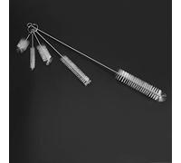 Bnineteenteam Herramientas de Limpieza de Acuarios, Juego de Cepillos de Acero Inoxidable y Nailon con 5 Tamaños Flexibles para Eliminación de Algas y Mantenimiento de Peceras