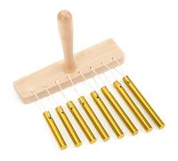 Bnineteenteam Instrumento de Percusión, Carillones de Viento de Aleación de Aluminio de 8 Tonos, Herramienta de Entrenamiento de Ritmo para Niños y Educación Musical Preescolar (GOLD)