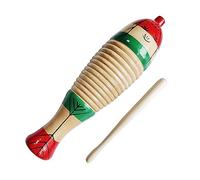 Bnineteenteam Instrumento Guiro, Percusión Musical en Forma de de Madera para Niños, Mejora las Habilidades de Coordinación, Atrae el Sonido Latino para el Aprendizaje Temprano y la Educación