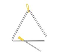 Bnineteenteam Instrumento Triangular, Percusión Musical de Acero con Mazo de Metal para Niños Educación Temprana y Aprendizaje de Ritmo (6 pulgadas)