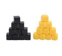 Bnineteenteam Juego de Dados, Dados Multifuncionales de Plástico a Prueba de Impactos de 16 Mm para Juegos de Mesa, 20 Piezas con Bolsa de Almacenamiento para Diversión Matemática Creativa