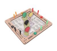 Bnineteenteam Juego de Dados de Tablero de Madera, Juego de Dados de Madera de Tilo Shut The Box para Diversión Familiar y Estrategia en el Aula de 1 a 4 Jugadores