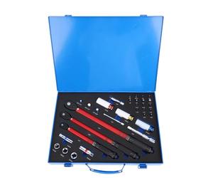 Bnineteenteam Juego de Llaves de Torsión, Llave de Trinquete de Acero Al Cromo Vanadio con Escalas de Doble Zona para Mantenimiento de Motocicletas y Automóviles